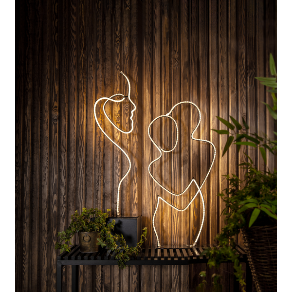 Star Trading LED-Silhouette "Grafico" Umarmung, 280 warmwhite LED, ca. 40x87 cm, 5m Zuleitung, Trafo, outdoor, Vierfarb-Karton