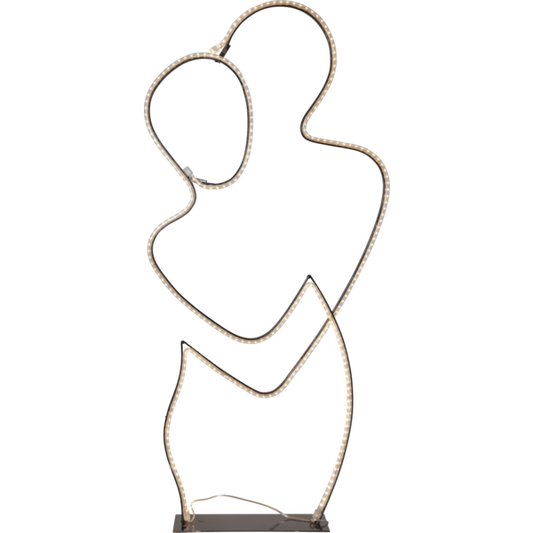 Star Trading LED-Silhouette "Grafico" Umarmung, 280 warmwhite LED, ca. 40x87 cm, 5m Zuleitung, Trafo, outdoor, Vierfarb-Karton