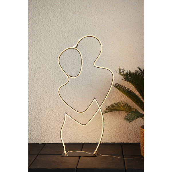 Star Trading LED-Silhouette "Grafico" Umarmung, 280 warmwhite LED, ca. 40x87 cm, 5m Zuleitung, Trafo, outdoor, Vierfarb-Karton