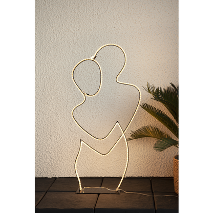 Star Trading LED-Silhouette "Grafico" Umarmung, 280 warmwhite LED, ca. 40x87 cm, 5m Zuleitung, Trafo, outdoor, Vierfarb-Karton