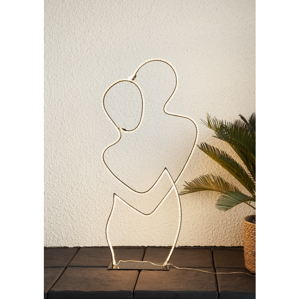 Star Trading LED-Silhouette "Grafico" Umarmung, 280 warmwhite LED, ca. 40x87 cm, 5m Zuleitung, Trafo, outdoor, Vierfarb-Karton