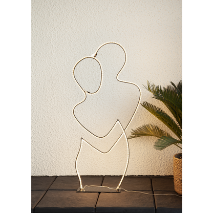 Star Trading LED-Silhouette "Grafico" Umarmung, 280 warmwhite LED, ca. 40x87 cm, 5m Zuleitung, Trafo, outdoor, Vierfarb-Karton