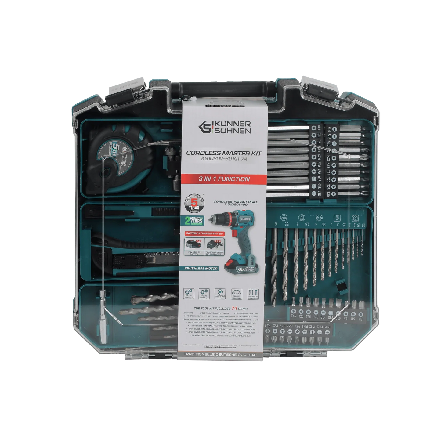 "Könner & Söhnen" Kabelloses Meister-Set KS ID20V-60 KIT 74