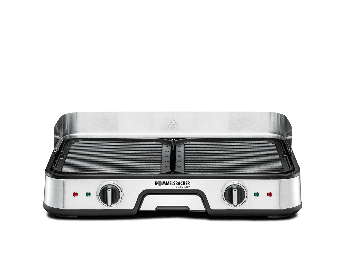 Rommelsbacher BBQ 2025 Tischgrill ed/sw 2000W 2 Grillplatten 22,5x28,5cm