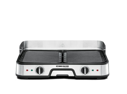 Rommelsbacher BBQ 2025 Tischgrill ed/sw 2000W 2 Grillplatten 22,5x28,5cm