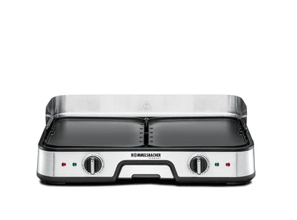 Rommelsbacher BBQ 2025 Tischgrill ed/sw 2000W 2 Grillplatten 22,5x28,5cm
