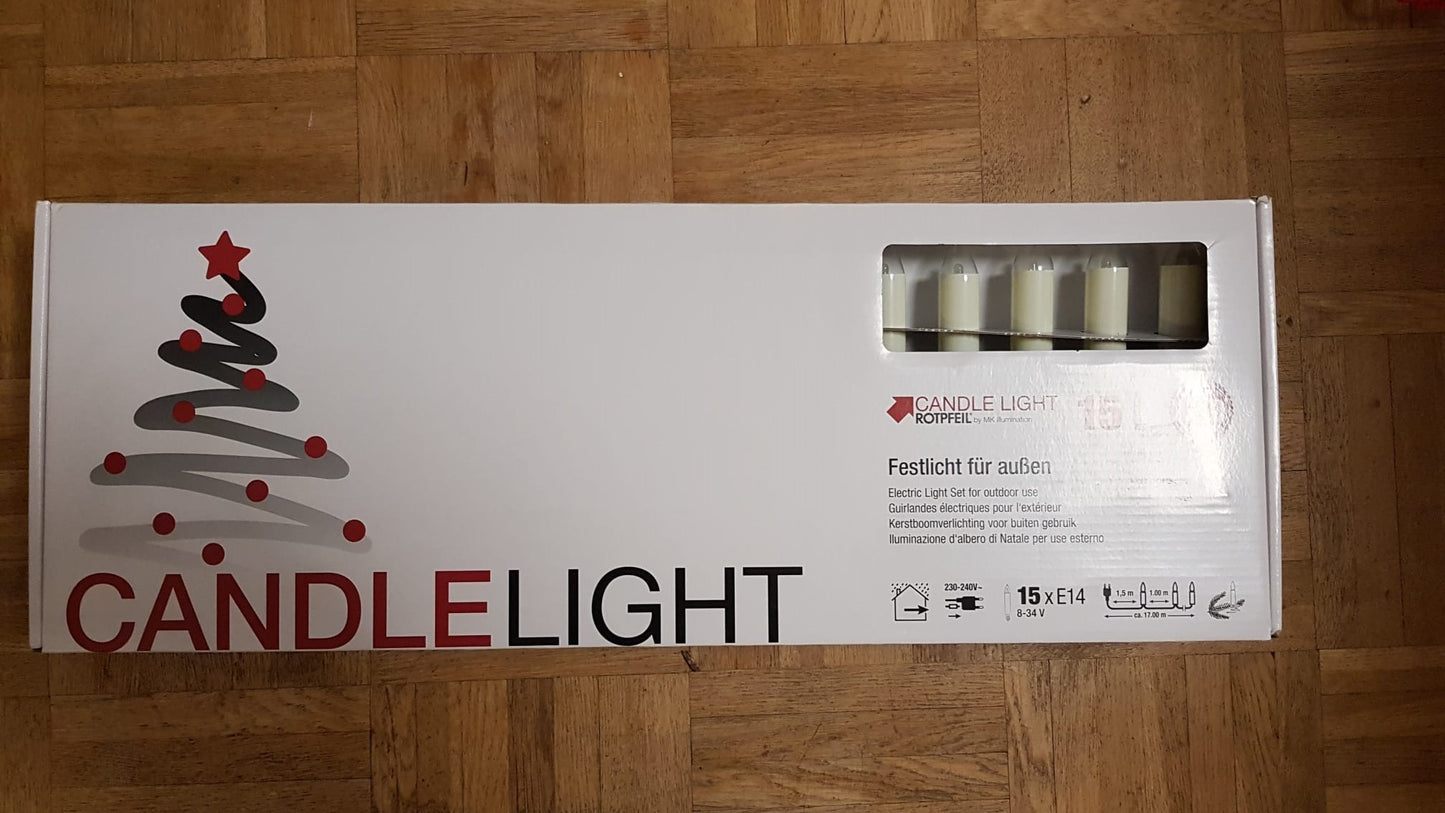 MK ILLUMINATION 016-210 LED Aussenlichterkette 15-tlg. E14 warmweiss