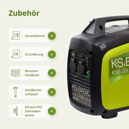 "Könner & Söhnen" Inverter-Benzingenerator KSB 33i S - 3kW Nennleistung - Benzinmotor - 230V