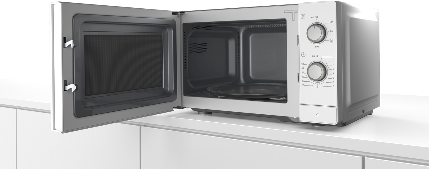 Bosch Serie 2, Freistehende Mikrowelle, 44 x 26 cm, Weiß FFL020MW0