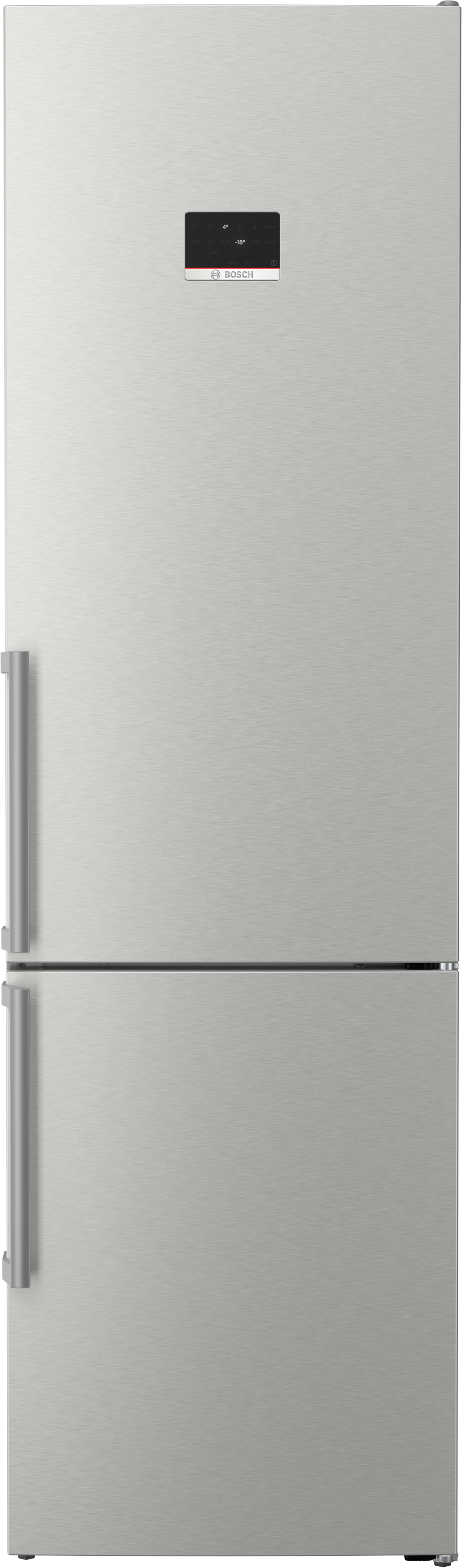 Bosch Serie 6, Freistehende Kühl-Gefrier-Kombination mit Gefrierbereich unten, 203 x 60 cm, Edelstahl (mit Antifingerprint) KGN39AIBT