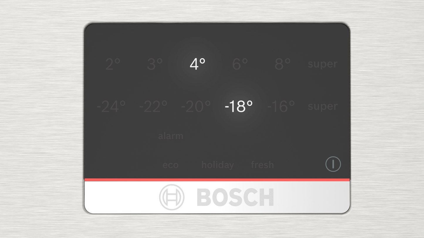 Bosch Serie 6, Freistehende Kühl-Gefrier-Kombination mit Gefrierbereich unten, 203 x 60 cm, Edelstahl (mit Antifingerprint) KGN39AIBT