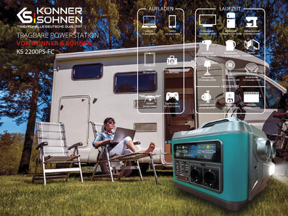 "Könner &amp; Söhnen" Portable Power Station KS 2200PS-FC - 2.2kWh 