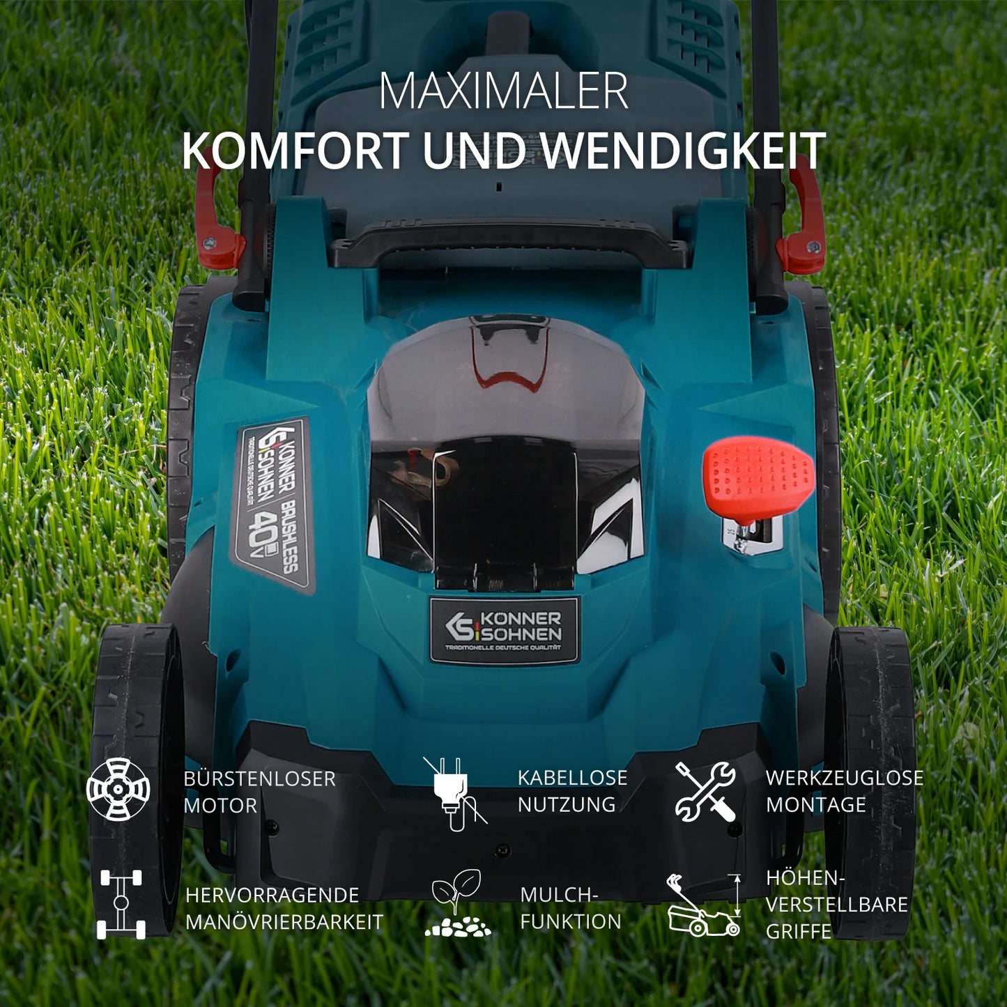"Könner & Söhnen" Akku-Rasenmäher KS 43LM-40V