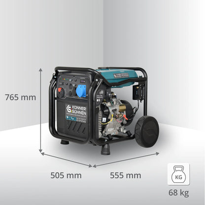 "Könner & Söhnen" LPG/Benzin-Inverter-Generator KS 8100iEG - 8kW Nennleistung - Gas-/Benzinmotor