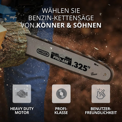 "Könner & Söhnen" Benzin-Kettensäge KS CS31G-18-1 ==> 18"/45cm