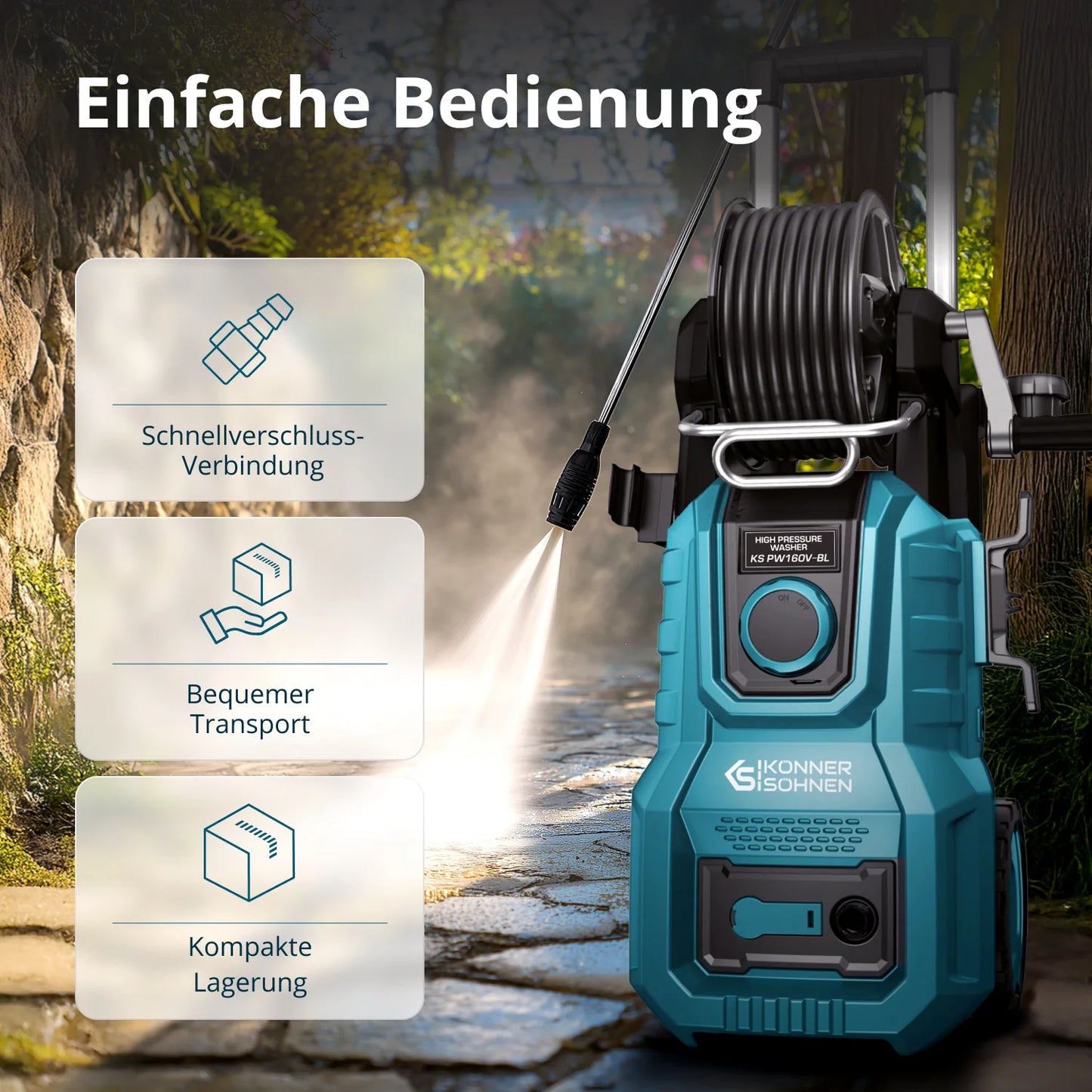 "Könner & Söhnen" Hochdruckreiniger KS PW160V-BL