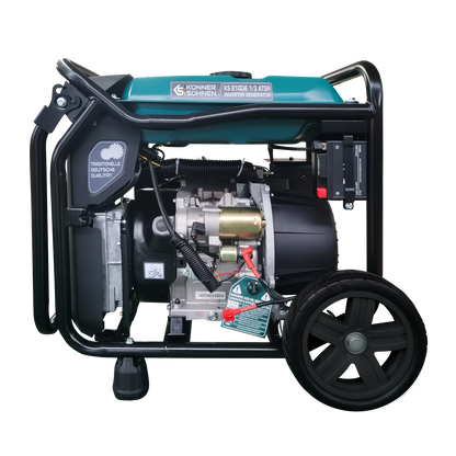 "Könner &amp; Söhnen" Inverter Generator KS 8100iE 1/3 ATSR - 8kW Rated Power (230/400V available without switching losses) - Petrol Engine