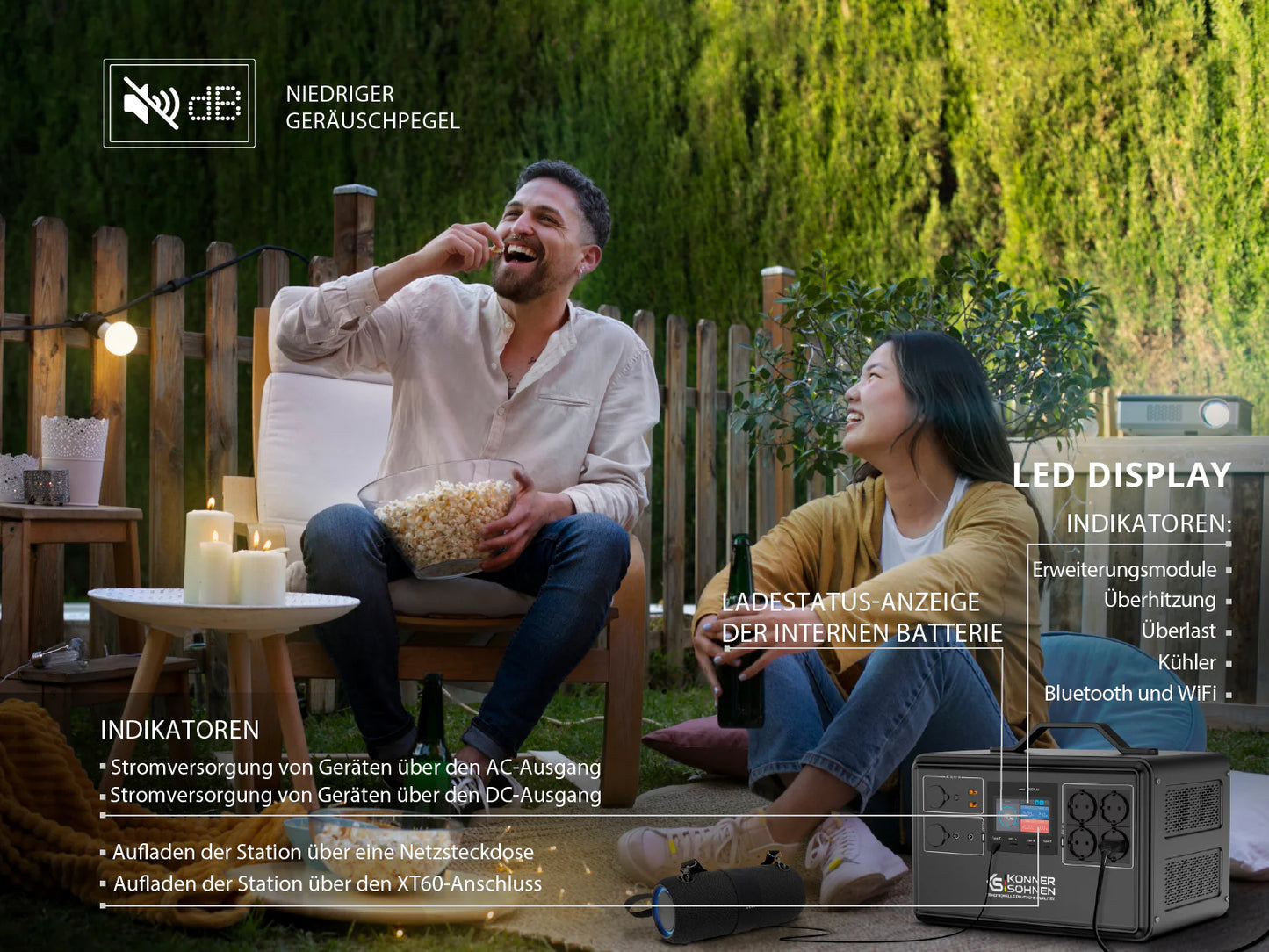 "Könner & Söhnen" Tragbare Powerstation KS 2400PS - 2240Wh