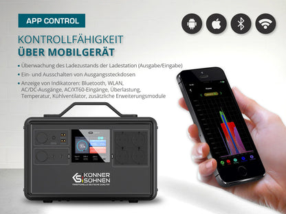 "Könner & Söhnen" Tragbare Powerstation KS 2400PS - 2240Wh