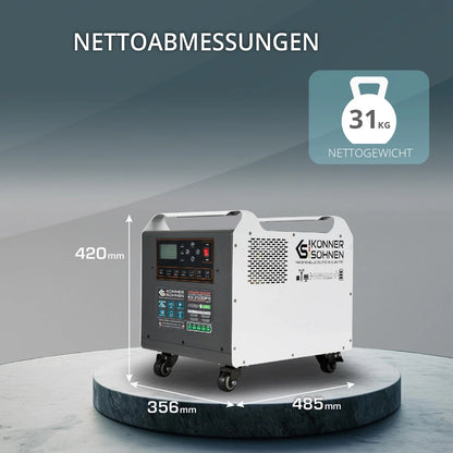"Könner & Söhnen" Tragbare Powerstation KS 2500PS - 2560Wh