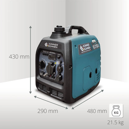 "Könner & Söhnen" Inverter-Generator KS 3100i S - 2.8kW Nennleistung - Benzinmotor - 230V