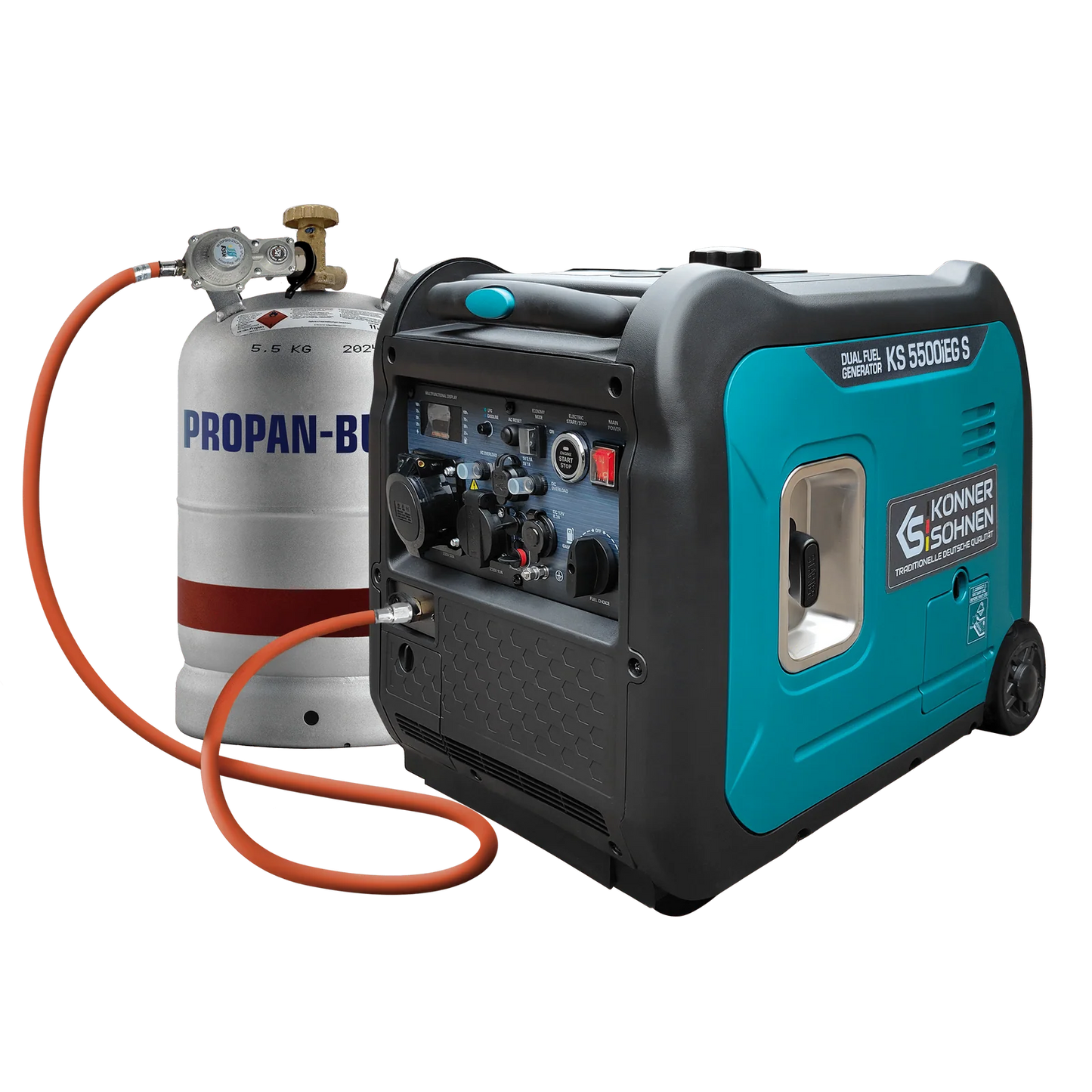 "Könner & Söhnen" LPG/Benzin-Inverter-Generator KS 5500iEG S - 5kW Nennleistung - 230V