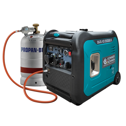 "Könner & Söhnen" LPG/Benzin-Inverter-Generator KS 5500iEG S - 5kW Nennleistung - 230V