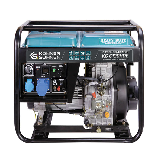 "Könner & Söhnen" Inverter-Generator KS 6100HDE (EURO V) - 5kW Nennleistung - Dieselmotor - 230V