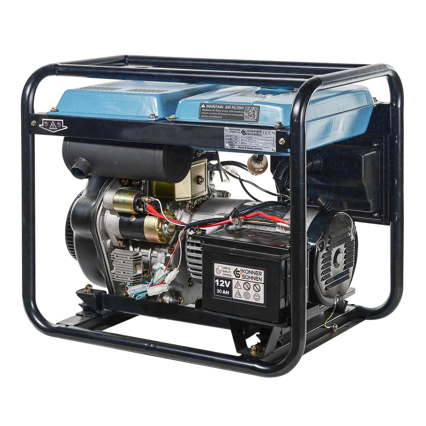 "Könner & Söhnen" Inverter-Generator KS 6100HDE (EURO V) - 5kW Nennleistung - Dieselmotor - 230V