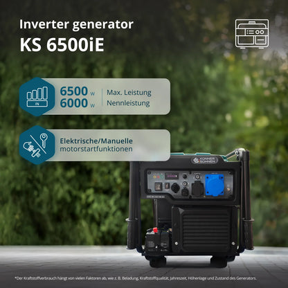 "Könner & Söhnen" Inverter Generator KS 6500iE - 6kW Nennleistung - Benzinmotor - 230V