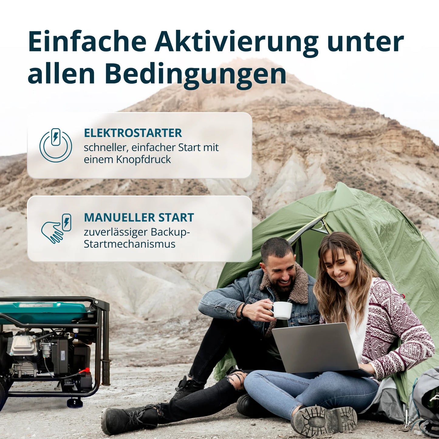 "Könner & Söhnen" Inverter Generator KS 6500iE - 6kW Nennleistung - Benzinmotor - 230V