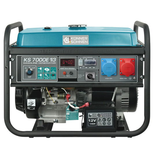 "Könner & Söhnen" Inverter-Generator KS 7000E 1/3 - 5kW Nennleistung - Benzinmotor - 230/400V