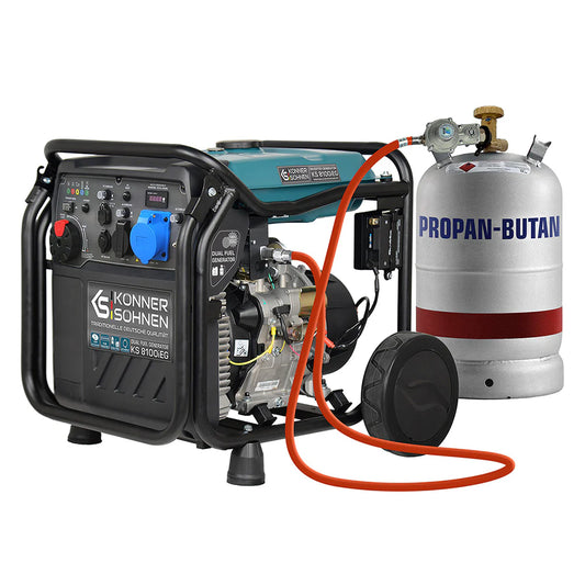 "Könner & Söhnen" LPG/Benzin-Inverter-Generator KS 8100iEG - 8kW Nennleistung - Gas-/Benzinmotor