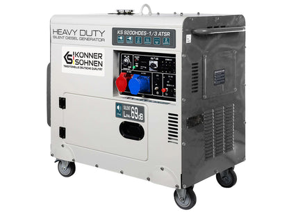 "Könner & Söhnen" Generator KS 9200HDES-1/3 ATSR (EURO V)  - 6/7kVA Nennleistung - Dieselmotor - 230/400V