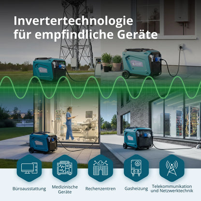 "Könner & Söhnen" Invertergenerator KS 9500iE S ATSR - 9kW Nennleistung - Benzinmotor - 230V