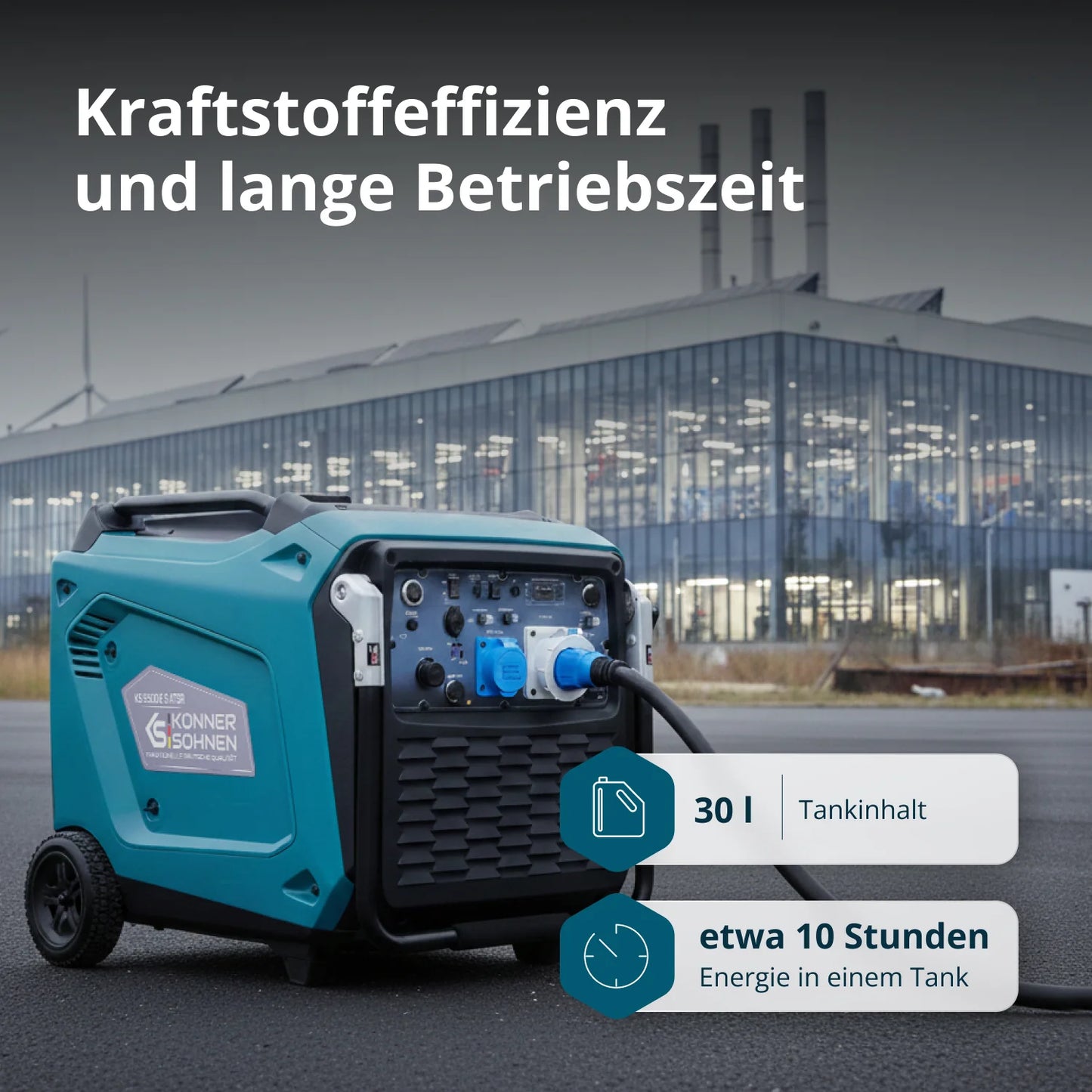 "Könner & Söhnen" Invertergenerator KS 9500iE S ATSR - 9kW Nennleistung - Benzinmotor - 230V