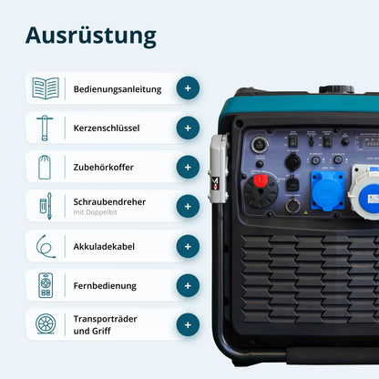 "Könner & Söhnen" Invertergenerator KS 9500iE S ATSR - 9kW Nennleistung - Benzinmotor - 230V