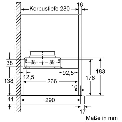 Siemens LI63LA526 iQ100 - Flachschirm-Dunsthaube - 60 cm - Silbermetallic + LZ46551 Edelstahl Griff