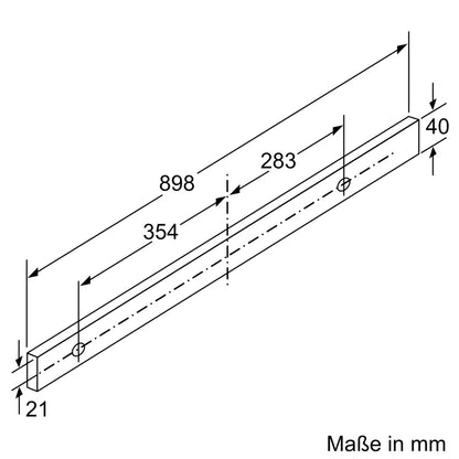 Siemens LI97RA561 iQ500 Flachschirm-Dunsthaube 90 cm Edelstahl + LZ49551 Edelstahl Anbaugriff