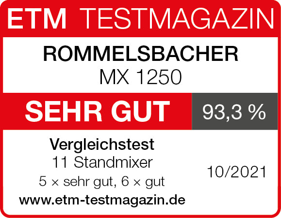 Rommelsbacher Standmixer 1200W 1,75l Edelstahl MX1250