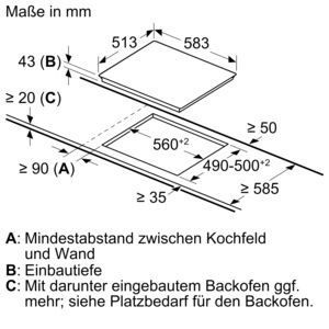 BOSCH Einbau-Herd-Set HEF113BA0 + HEZ438201 + NKN645GA2E Einbau-Herd, Elektro-Kochfeld, Teleskopauszug, 2-fach