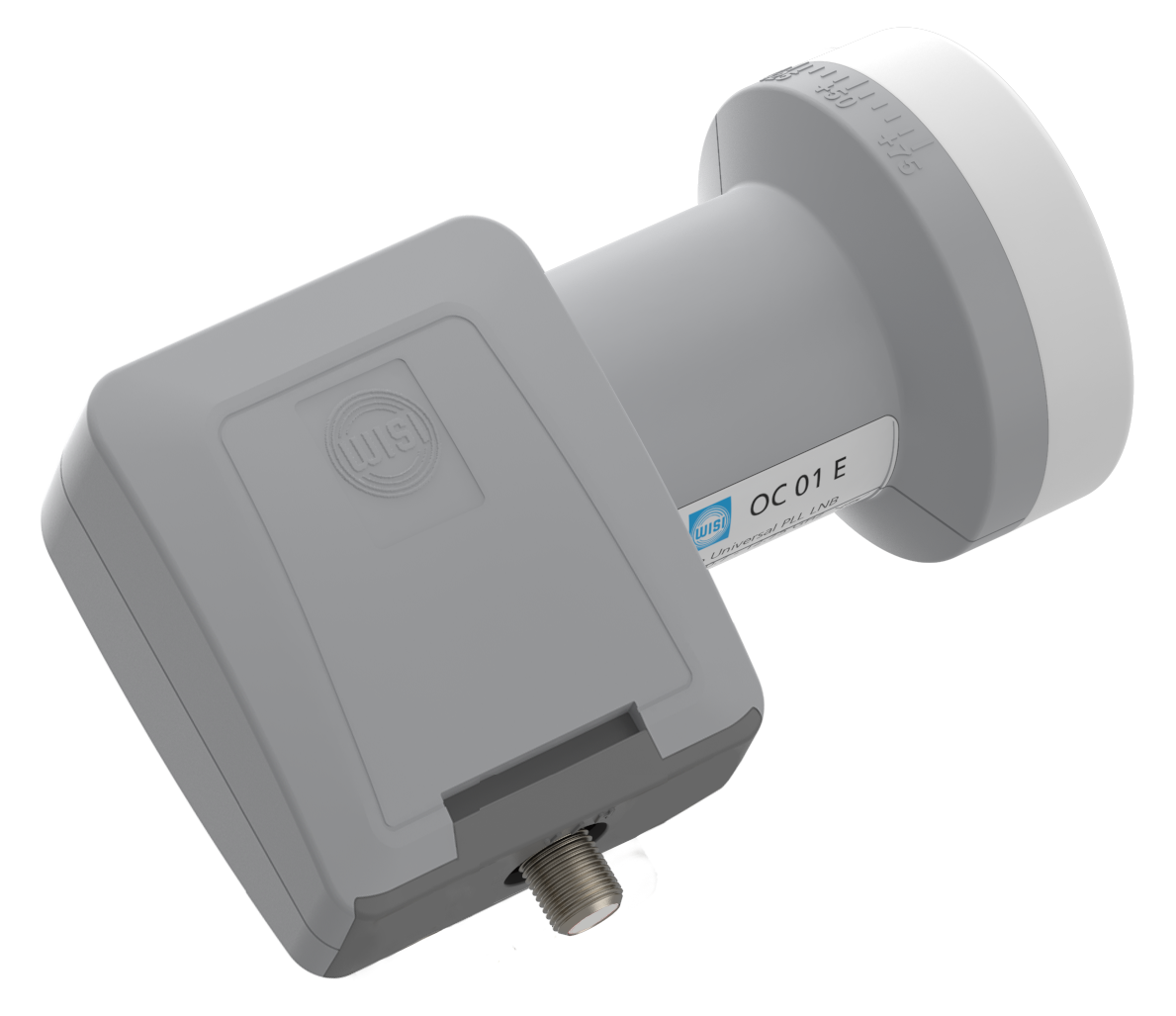 Wisi OC 01E Speisesystem Single 40mm lichtgrau - 1x Ausgang direkt auf Receiver