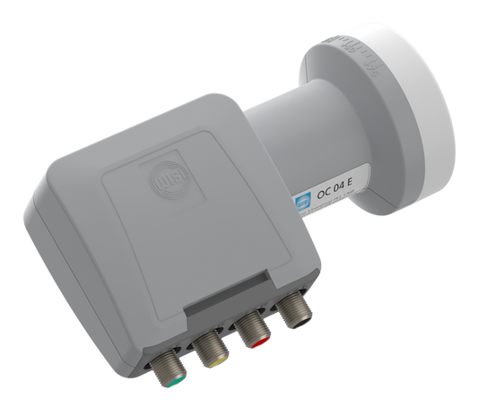 Wisi OC 04E Speisesystem Quattro 40mm lichtgrau - 4x Ausgänge auf Multiswitch oder Kanalaufbereitungen