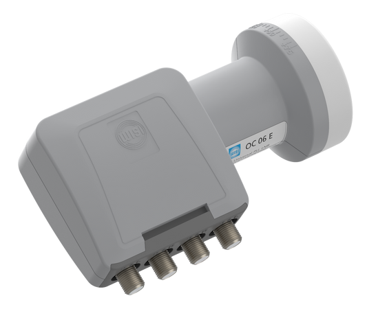 Wisi OC 06E Speisesystem Quad 40mm lichtgrau - 4x Ausgänge direkt auf Receiver