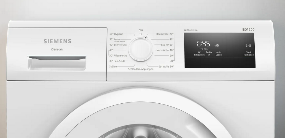 Siemens WM14N0H3 Waschautomat B 7kg 1400U LED-Display iQdrive