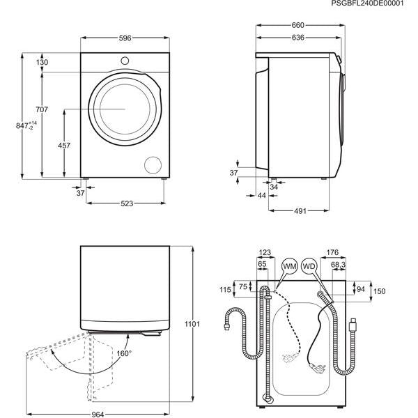 AEG CARAT L6 FBF 40408 Waschautomat 10kg 1400U/min B Aqua-Control