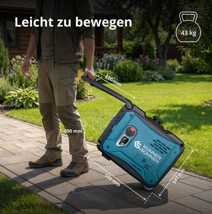 "Könner & Söhnen" Inverter-Generator KS 6000iE S - 5kW Nennleistung - Benzinmotor - 230V