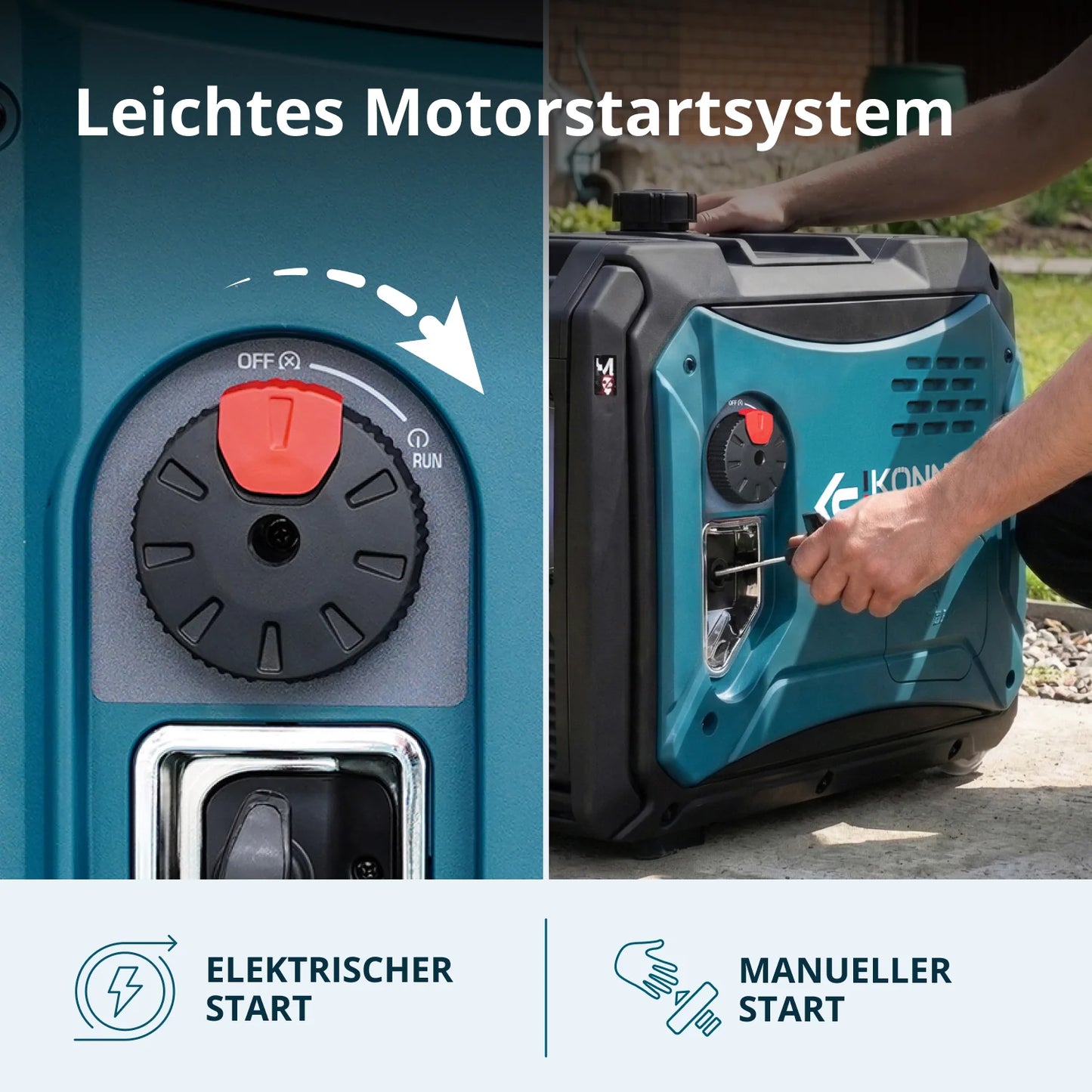 "Könner & Söhnen" Inverter-Generator KS 6000iE S - 5kW Nennleistung - Benzinmotor - 230V