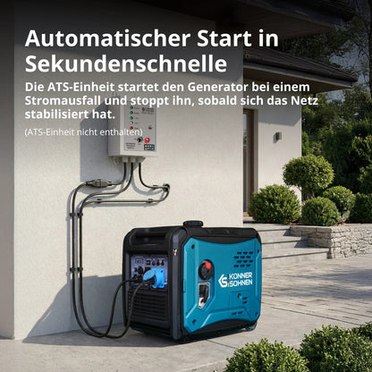 "Könner & Söhnen" Inverter-Generator KS 6000iE S - 5kW Nennleistung - Benzinmotor - 230V