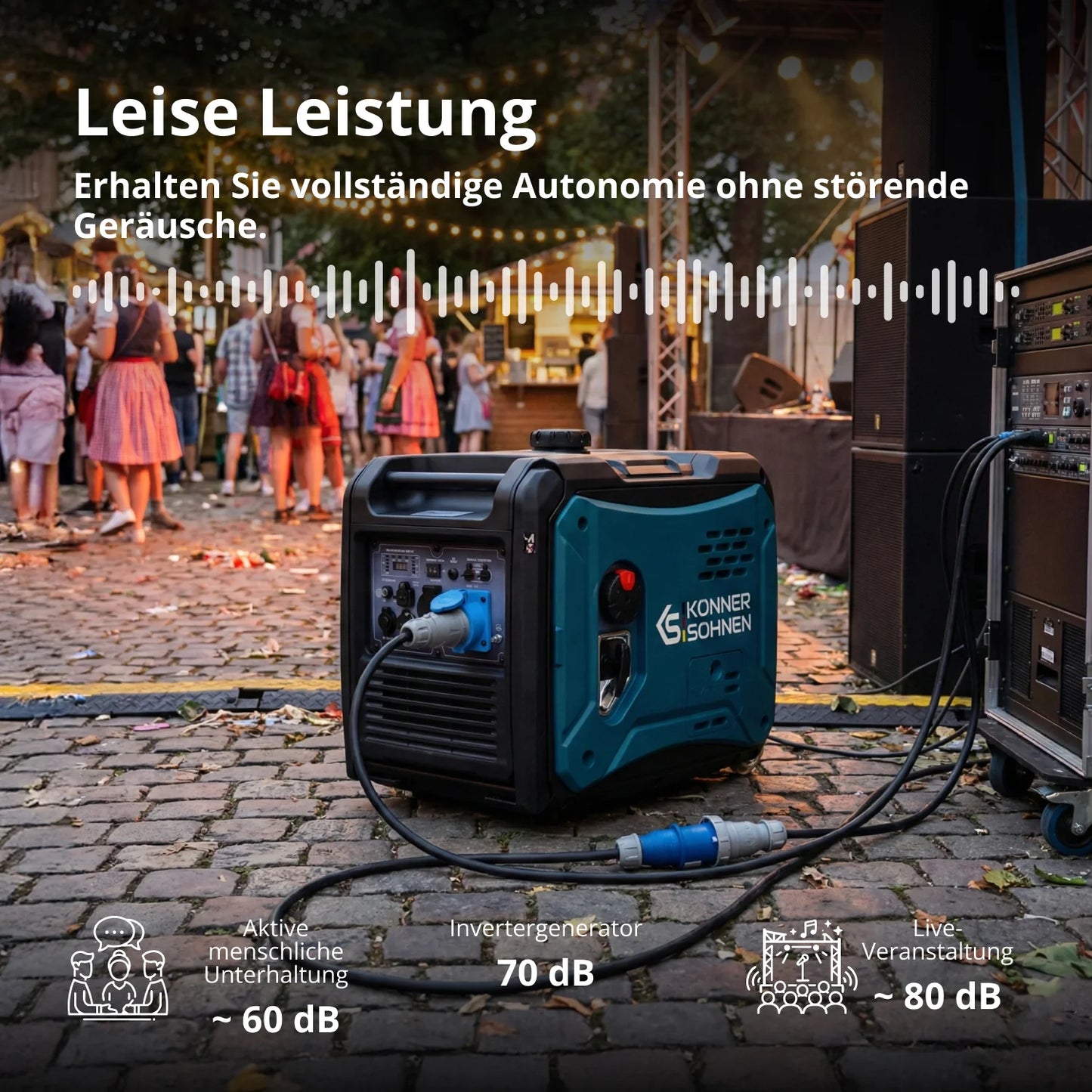 "Könner & Söhnen" Inverter-Generator KS 6000iE S - 5kW Nennleistung - Benzinmotor - 230V